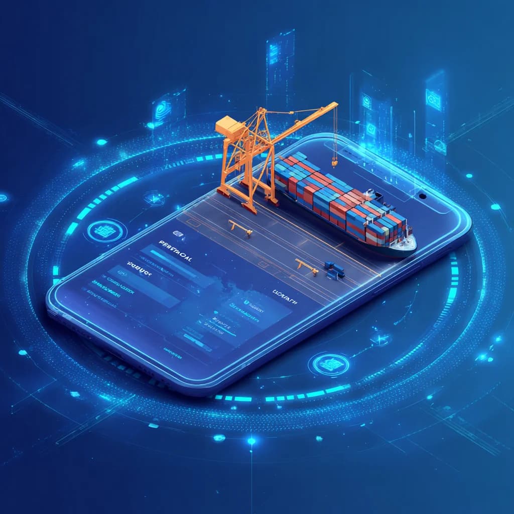 정사각형 항만 AI 일러스트 4