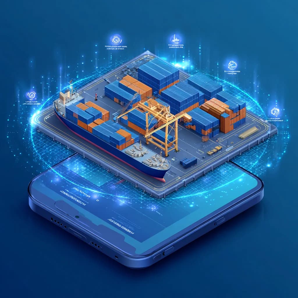 정사각형 항만 AI 일러스트 6